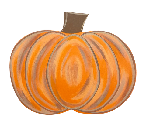 Orange Distressed Pumpkin -  Corrugated Coroplast Yard Stake