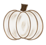 White Distressed Pumpkin -  Corrugated Coroplast Yard Stake