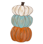 Cool Tones Blue Autumn Pumpkin Stack -  Corrugated Coroplast Yard Stake