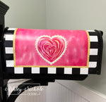 Abstract Lace Heart - Magnetic Vinyl Mailbox Cover