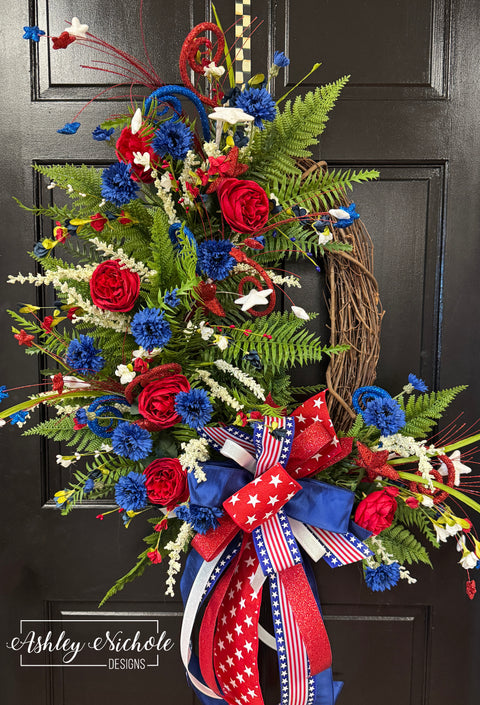 All American Patriotic Wreath