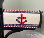 Anchor - Stripe - Magnetic Vinyl Mailbox Cover