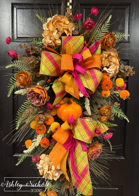 Autumn Afterglow LUXE Teardrop Swag