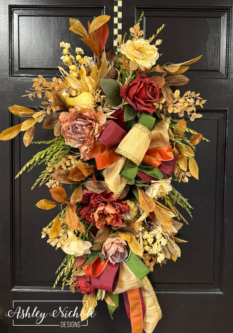 Autumn Cream Pumpkin Swag