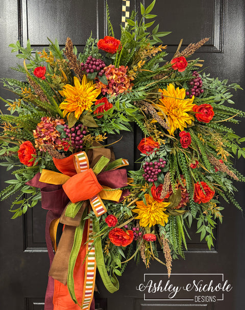 Autumn Fields on the Farm Wreath