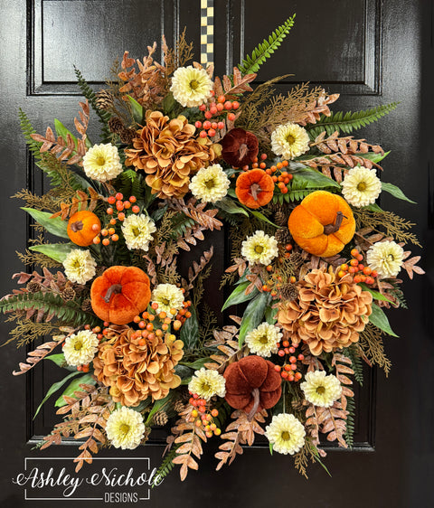 Autumn's Abundance Round Wreath