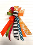 Fall Colorful Bow - Small Streamer