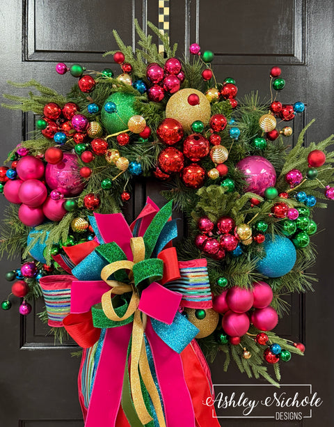 Baubles & Bows Christmas Wreath