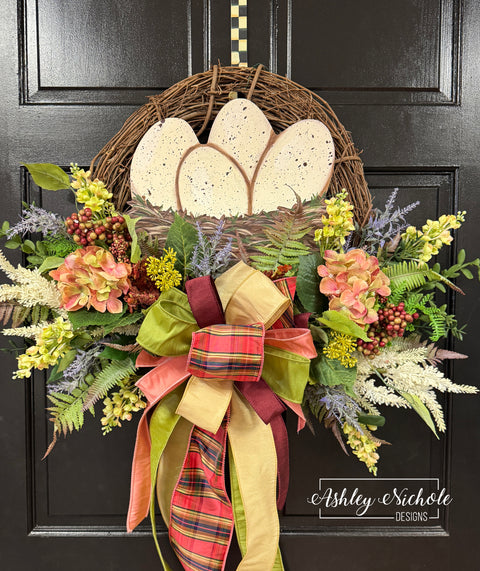 Bird Nest Soft Floral Wreath