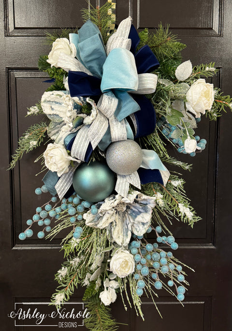 **Blue Frost Winter Radiance Swag **