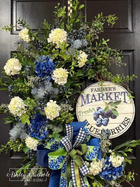 *READY to SHIP* - Blueberry Market Wreath