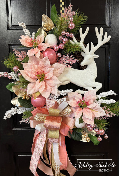 Blush & Gold Noel Wreath