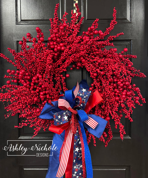 Bold Patriotic Berry Wreath