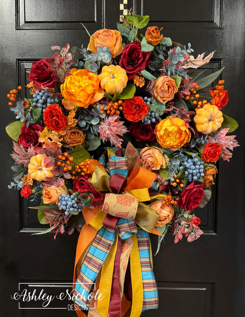 Bold & Beautiful Fall Floral Wreath