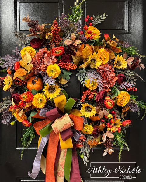 Bold & Beautiful Fall Floral Wreath