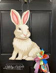 Bunny in the Flower Garden Door Hanger