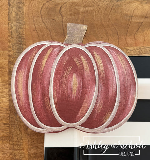 Burgundy Distressed Pumpkin - Mini Piece (Magnet/Velcro)