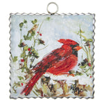 Mini Perched Cardinal Print Charm Attachment