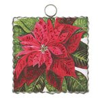 Mini Brilliant Poinsettia Print Charm Attachment