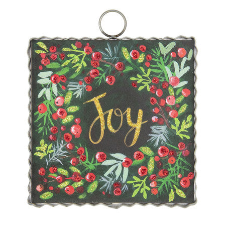Mini "Joy" Wreath Print Charm Attachment