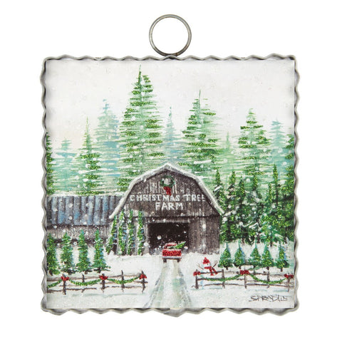 Mini Tree Farm Print Charm Attachment