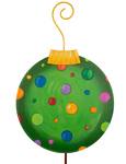 Merry & Bright Polka Dot Ornament Stake - Large