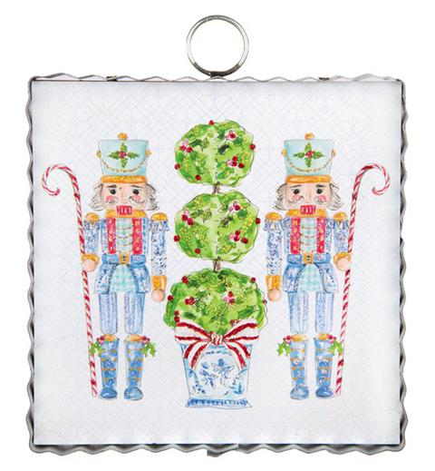 Mini Blue Nutcrackers Print Charm Attachment