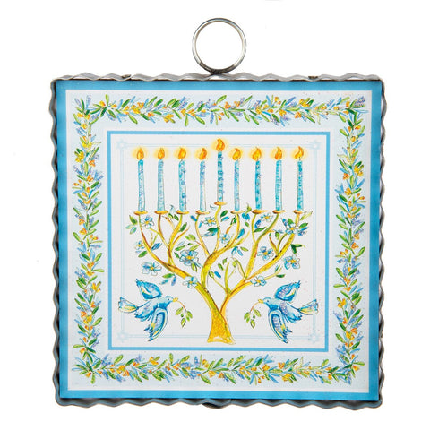 Mini Menorah Print Charm Attachment