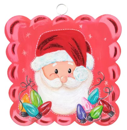 Large Scallop Art Santa All Tied Up Charm Attachment