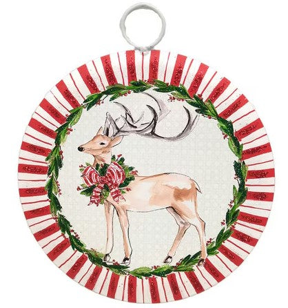 Mini Art Traditional Tidings Reindeer Round Charm Attachment