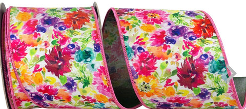 FLORAL IMPRESSIONS DELUXE WIRED RIBBON - 4” x 10yds