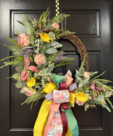 *READY to SHIP* - Morning Meadow Floral Wreath