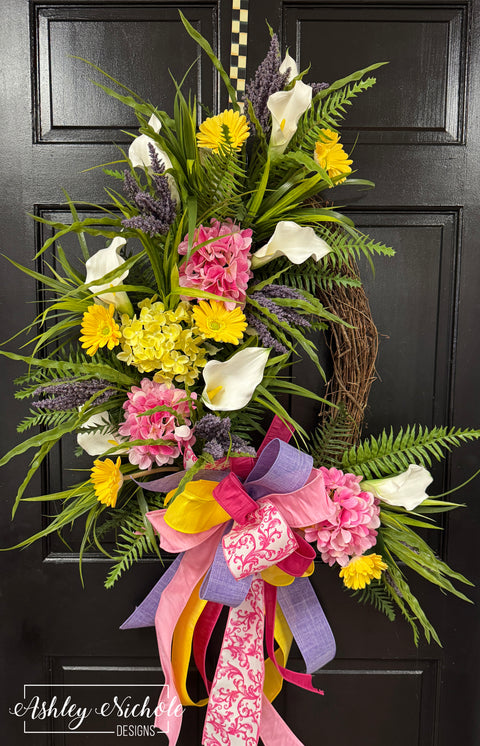 *READY to SHIP* - Calla Lilly Blooms Wreath