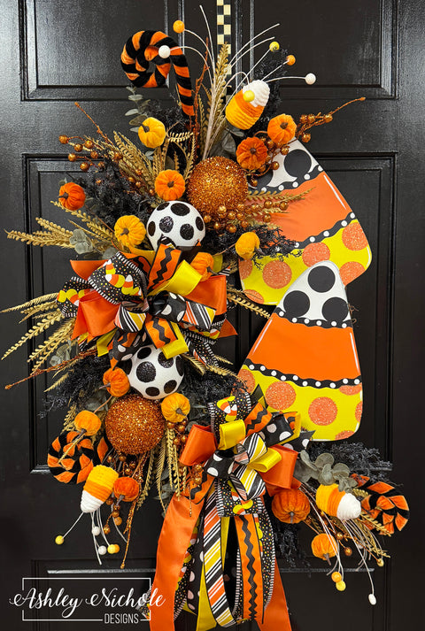 Candy Corn Stack Wreath