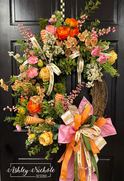 Carrots & Petals Spring Wreath