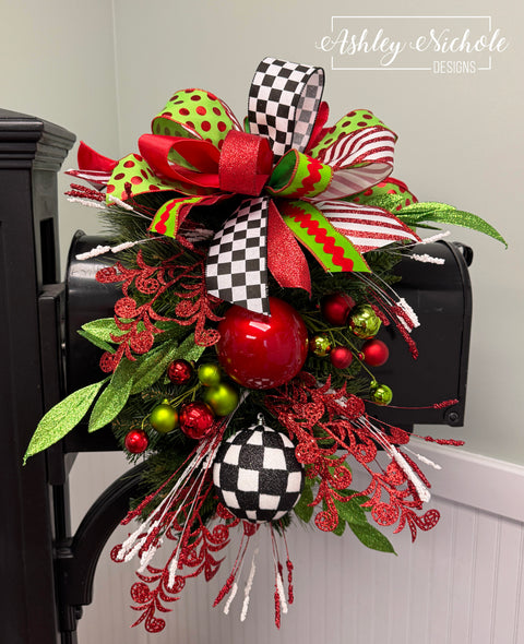 Mailbox Swag - Checkered Whimsical Christmas