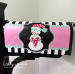 Cheery Snowman VALENTINES - Magnetic Vinyl Mailbox Cover