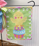 ** Chick - Cute as a Button - Vinyl Garden Flag