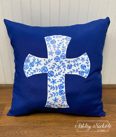 Custom-Chinoiserie Cross Pillow