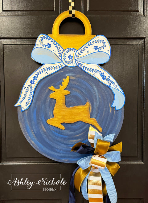 Chinoiserie Ornament with Deer Door Hanger