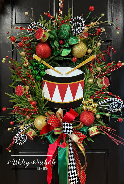 Christmas Drum Wreath