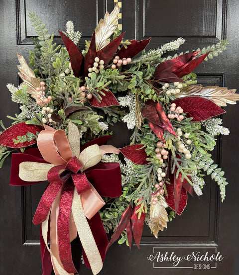 Classy Winter Florals & Berries Wreath
