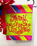 Colorful & Festive - Merry Christmas - Vinyl Garden Flag