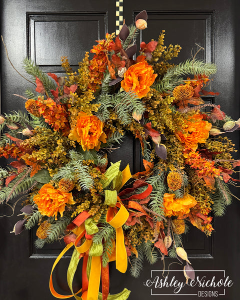 Colors of Harvest Round Wreath