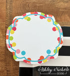 Confetti Plaque - Mini Piece (Magnet/Velcro)