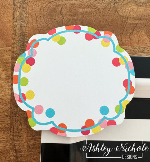 Confetti Plaque - Mini Piece (Magnet/Velcro)