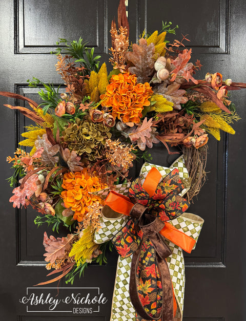 Copper Leaves & Autumn Breeze Wreath