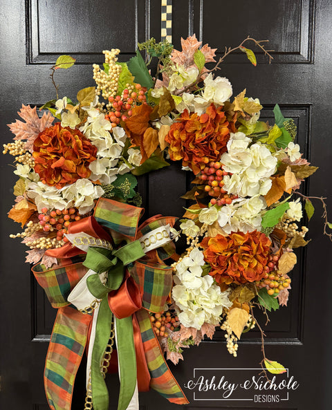 Copper & Cream Fall Elegance Wreath