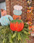 Abstract Chinoiserie Pumpkin Stack  - Corrugated Coroplast Yard Stake