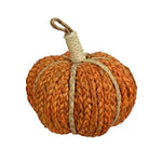 10" X 12" X 10" Braided Cornhusk Pumpkin - Washed Orange